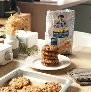 Quaker oats cookies stack